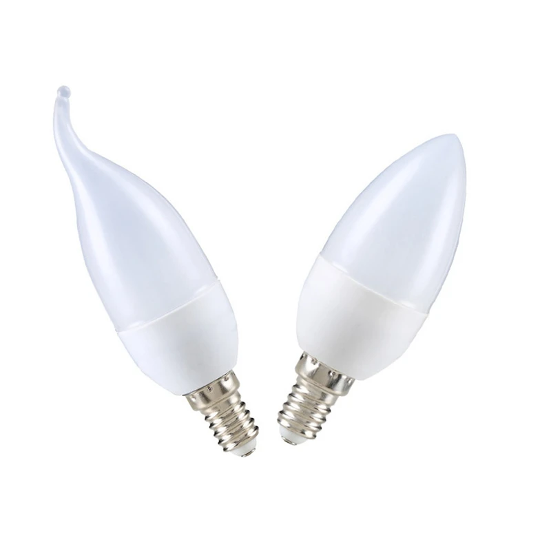 1 шт./лот светодиодный лампы в форме свечи E14 светильник помещении 220 V-240 V 5W 7W
