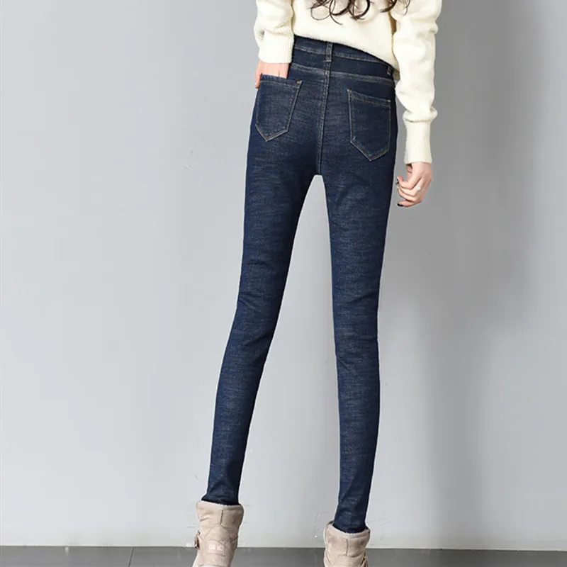 Джинсы женские утепленные с высокой талией | Женская одежда