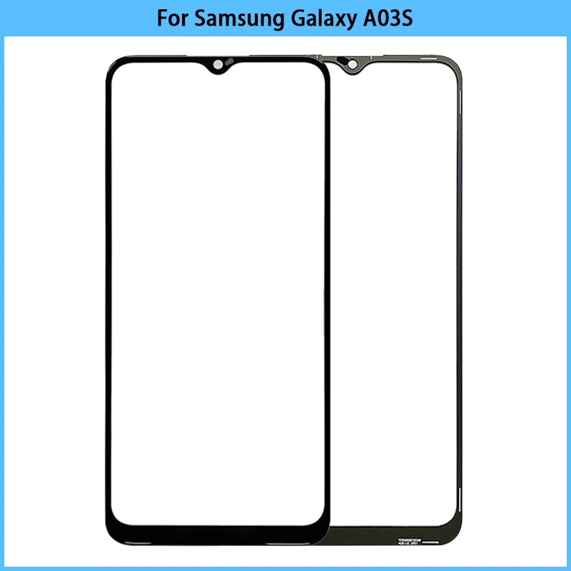 

10 шт. для Samsung Galaxy A03S сенсорный экран A03S ЖК передняя внешняя стеклянная панель Крышка сенсорный стеклянный объектив с OCA клей Замена