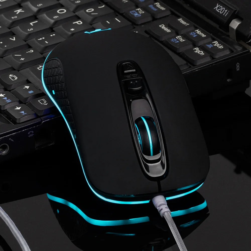 SeenDa, профессиональная Проводная игровая мышь, RGB, 7 кнопок, 4000 dpi, светодиодный, эргономичная, оптическая, игровая мышь для ПК, компьютера, ноутбука, геймера, мыши
