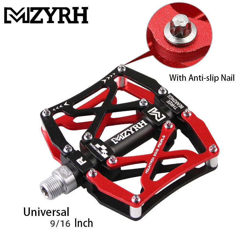 

3 Bearings Aluminum alloy MTB Bike Pedal Composite Mountain CNC Bike Pedals High-Strength Non-Slip Bicycle Pedals for Road BMX