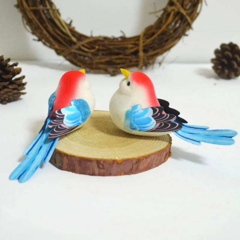 2 шт. пенопластовая птица ручная работа Искусственные Птицы свадебное украшение