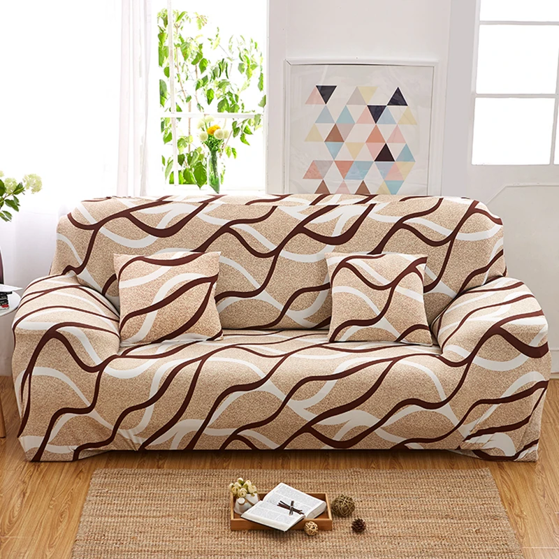 

Elastic Plaid Universal Sofa Cover Flannel Sofa Covers Protector for Living Room Decor 1/2/3/4 Seaters Chair Cover