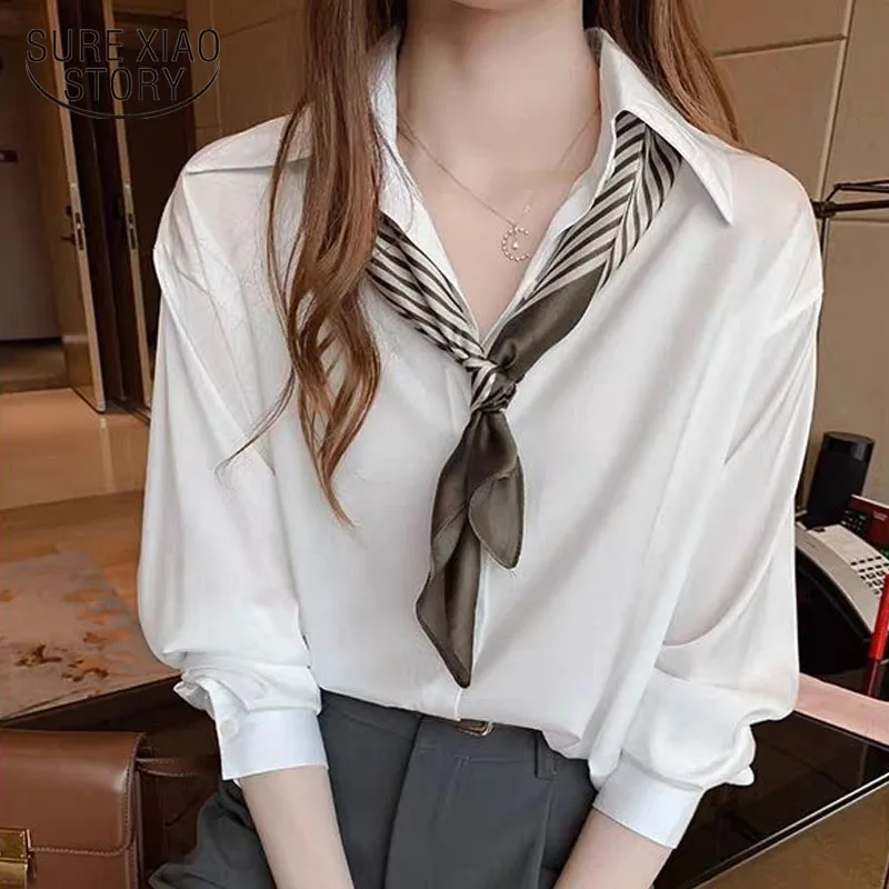 Женский Blusa 2021 Новинка на лето и весну для женщин блузка сплошной 7 Цвета