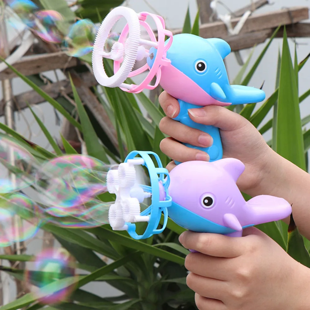 Электрический Дельфин Дуя пузыри игрушка забавный пузырь воздуходувка мыло вода