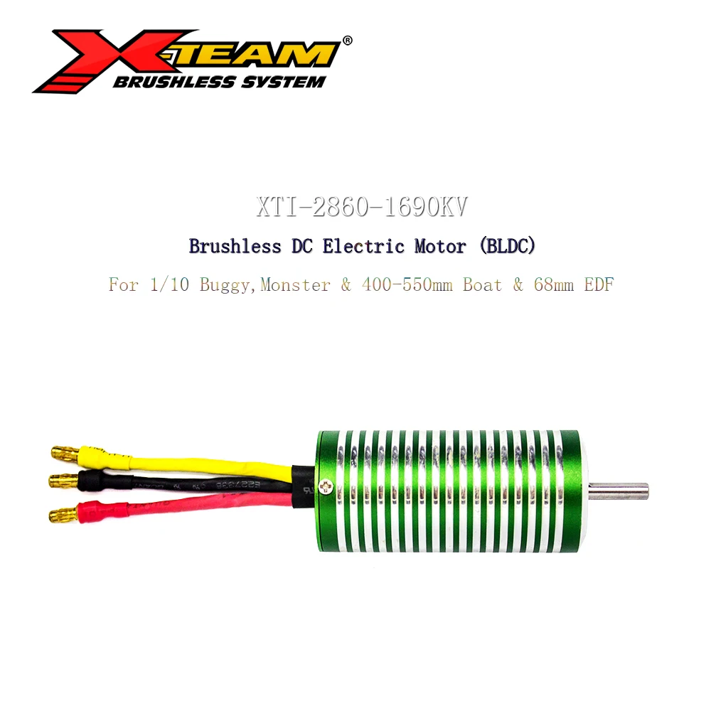 X TEAM бесщеточный мотор 2860 1690KV BLDC электромотор для 1/10 BuggyMonster 400 550 мм Лодка 68 EDF