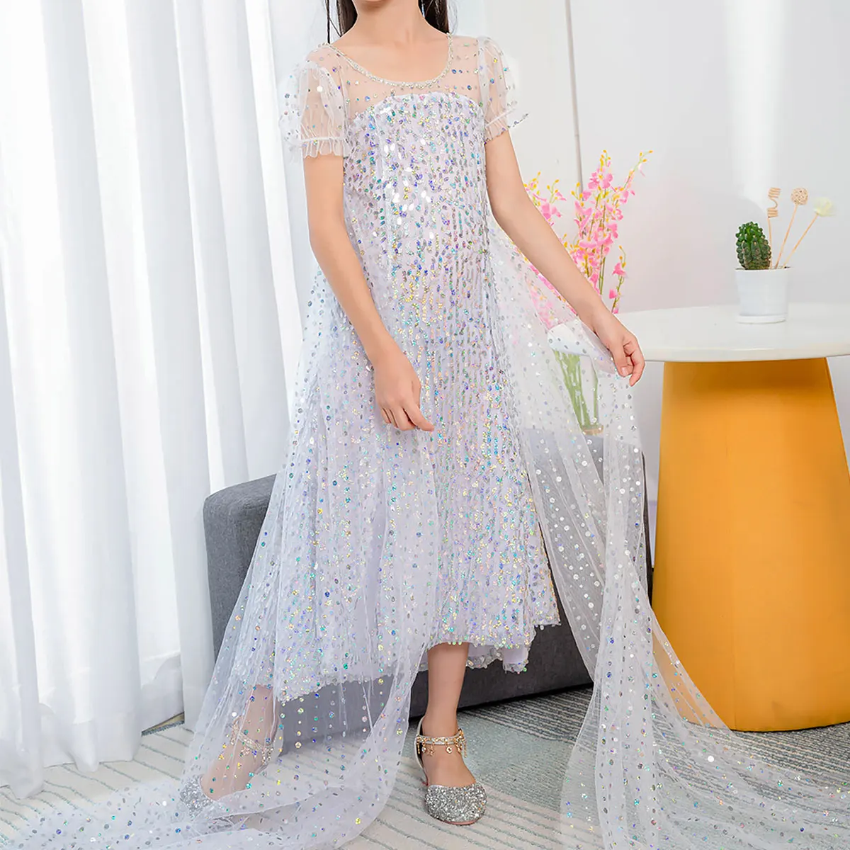 Детское свадебное платье принцессы детская одежда для девочек элегантное на