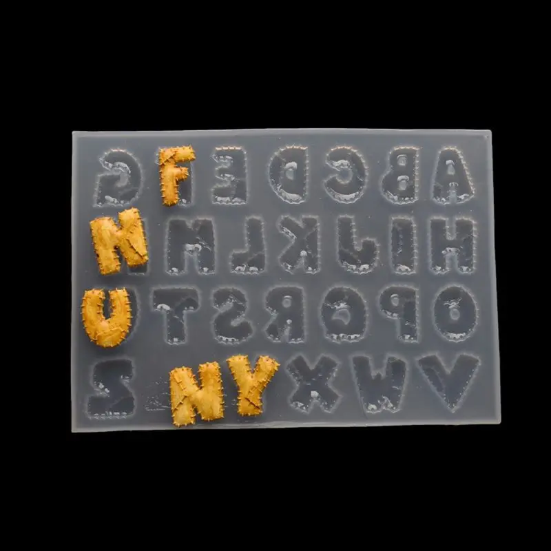 

Handmade Number Letters Resin Casting Mold Alphabet Letter Pendant UV Resin Silicone Mold Jewelry Making Tools Art Craft