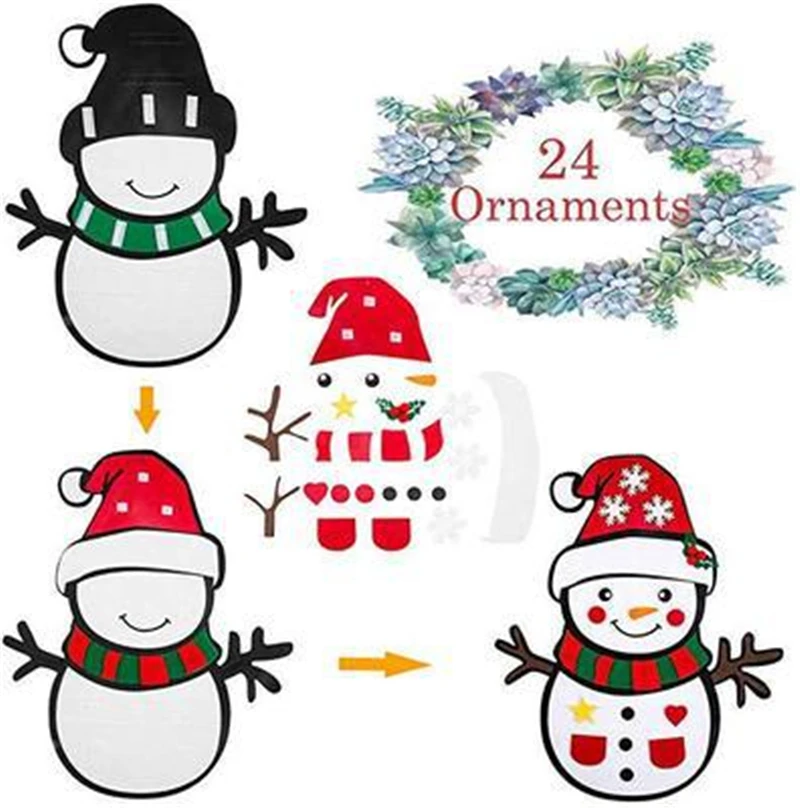 DIY фетровый снеговик рождественские украшения Подвески подвесная