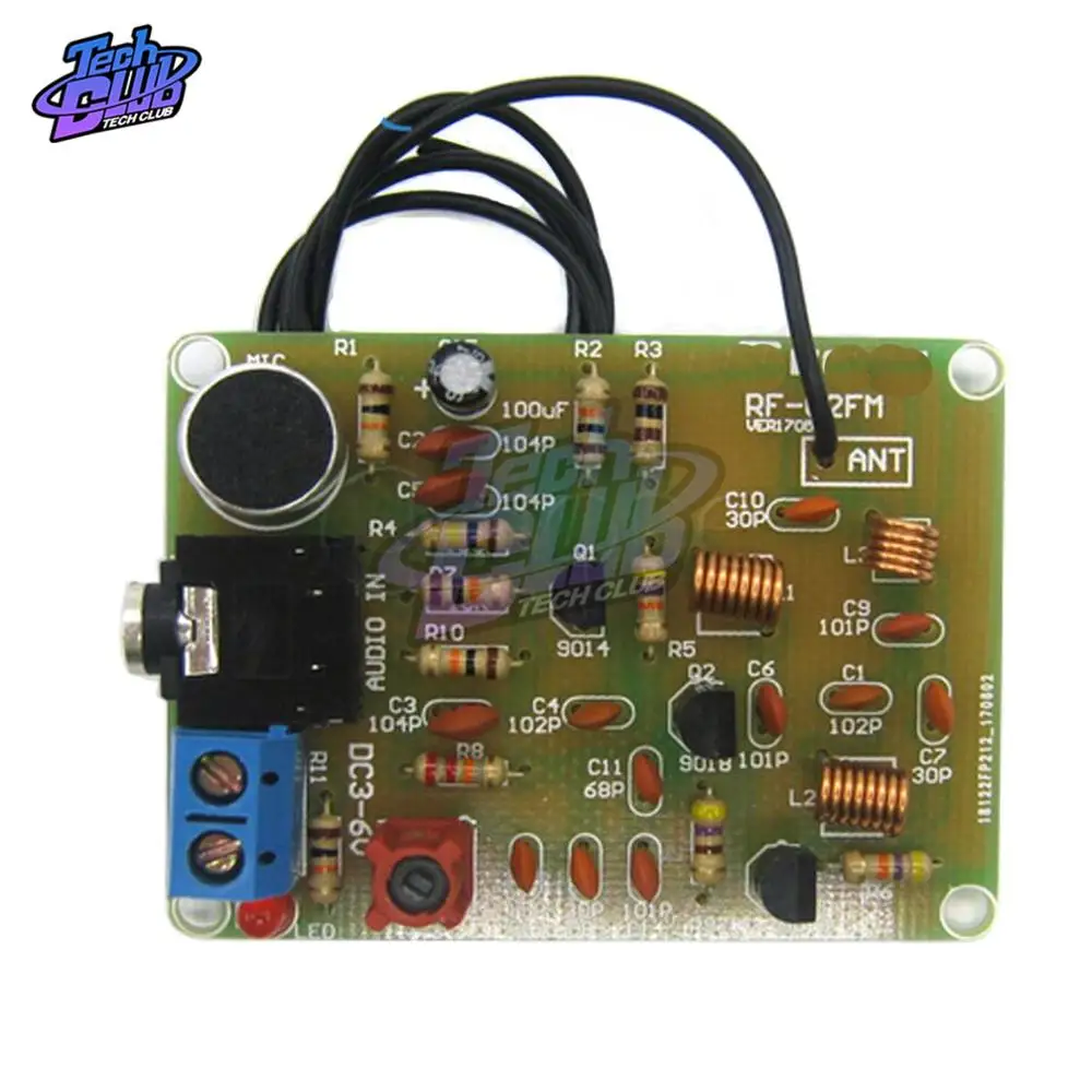 Модулятор частоты FM беспроводной микрофонный модуль 88-108 МГц DC 3-6 в плата
