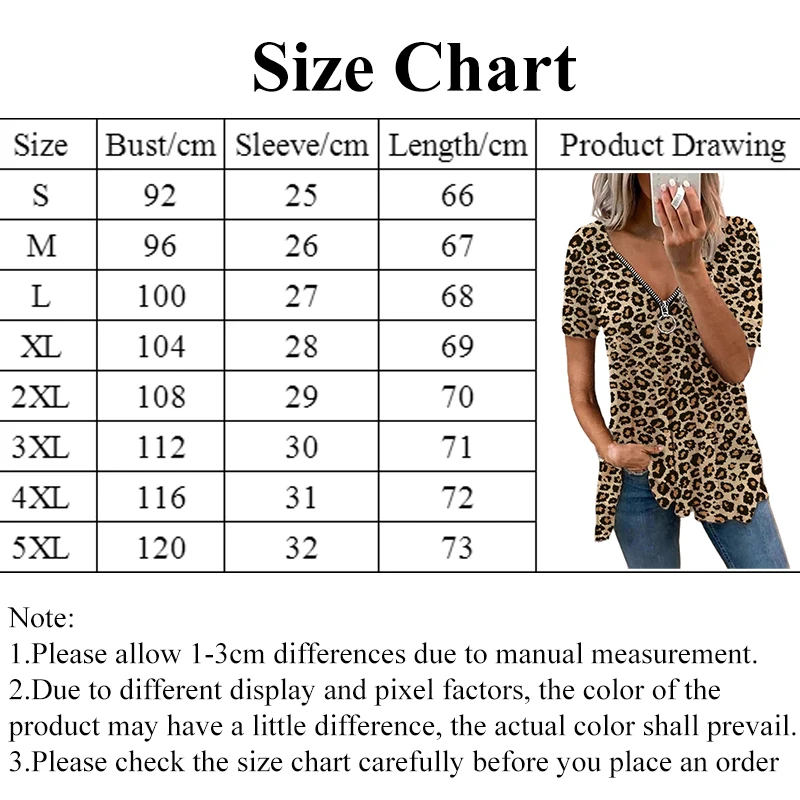

2021 Summer V-neck Printed T-shirt Pullover Zipper Short-sleeved Loose Light Mature Women's Blouse