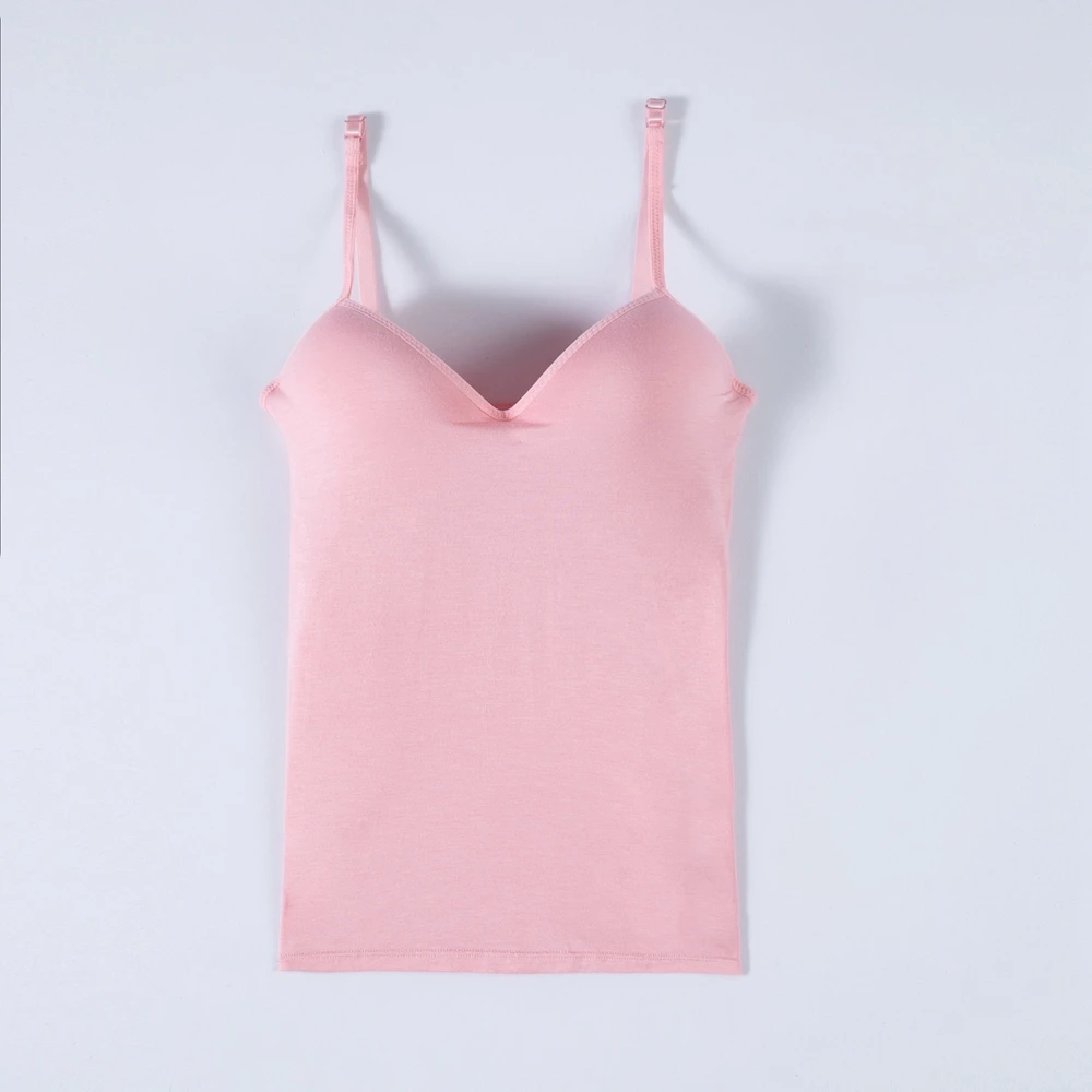 AMYO Новая летняя Кофта женская футболка модал Camis со встроенной полкой