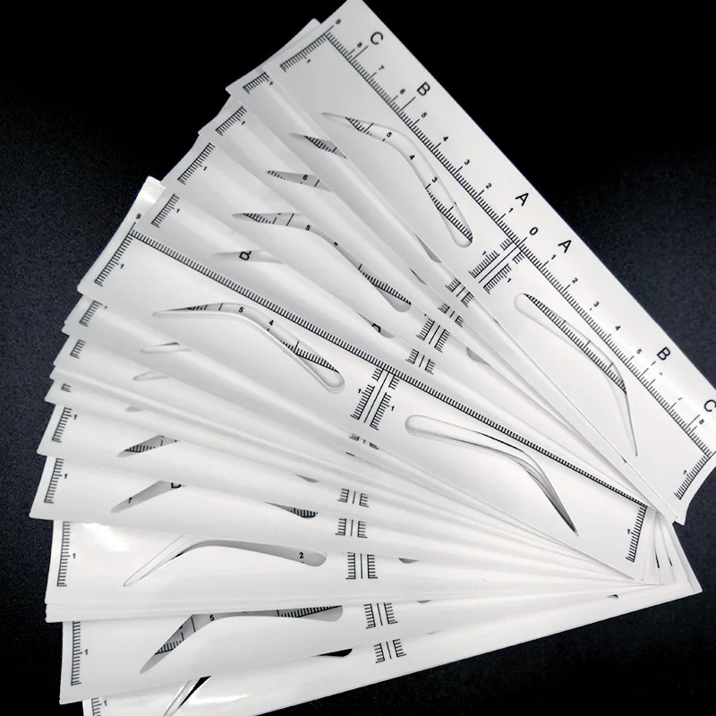 25 шт. одноразовые мануального татуажа бровей линейка для Стикеры Перманентный