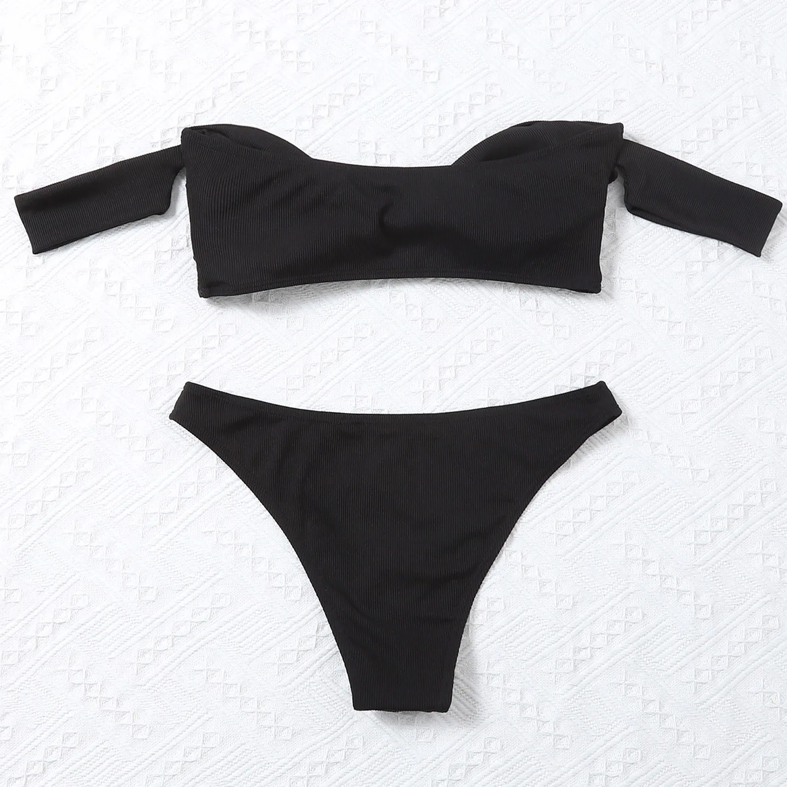 Женское бикини без бретелек Бюстгальтер-бандо купальник женский топ-труба