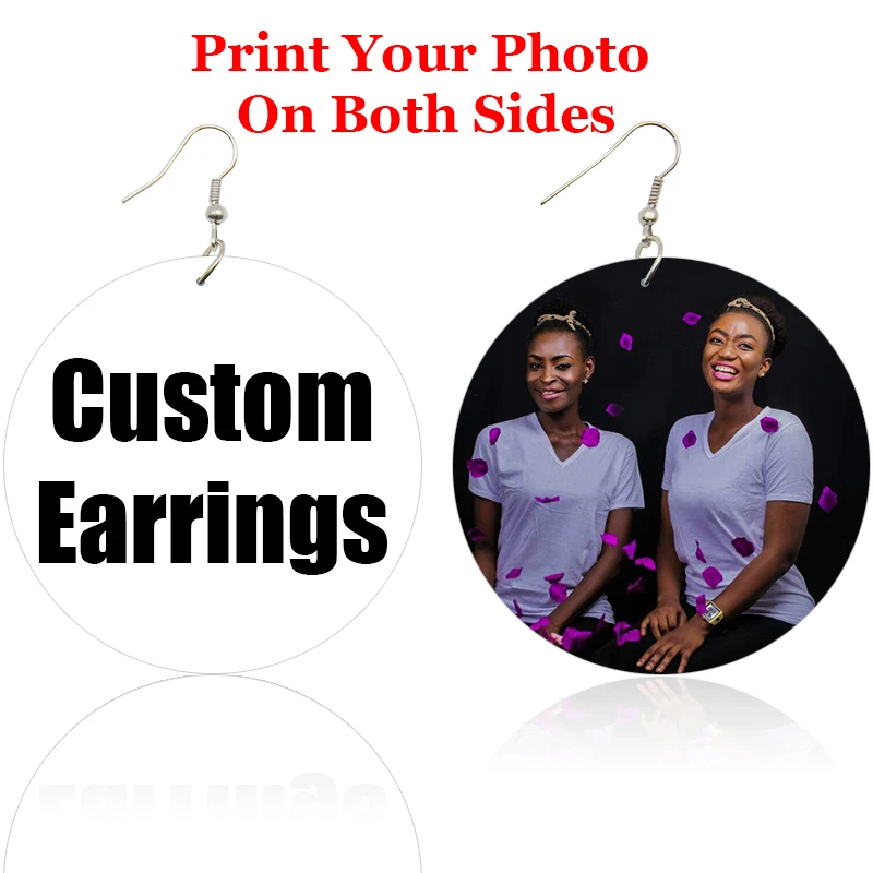 SOMESOOR Printed Diva Comic Afro Queen Wooden Drop Earrings African Natural Hair Graffiti Art Design Dangle Jewelry For Women | Украшения и