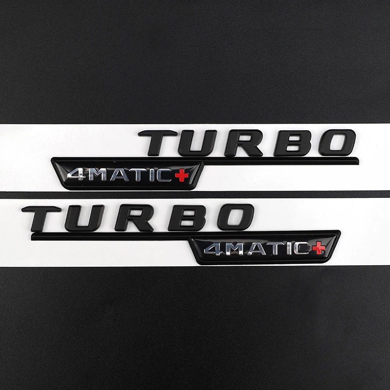 Фото 3d эмблема из АБС пластика BITURBO TURBO 4matic значок с буквами наклейки на переднее крыло