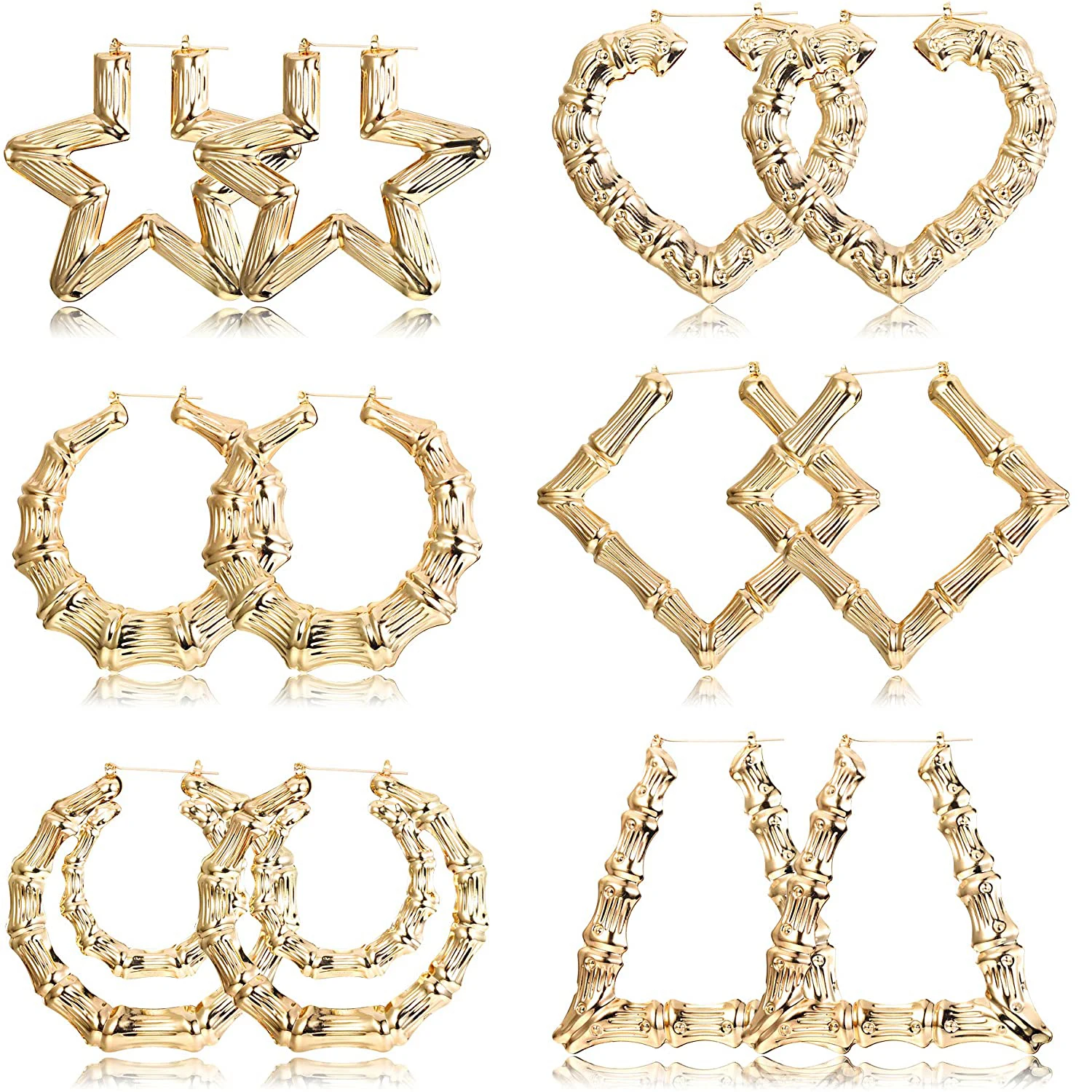 1 пара больших искусственных женских геометрических сережек в стиле хип-поп