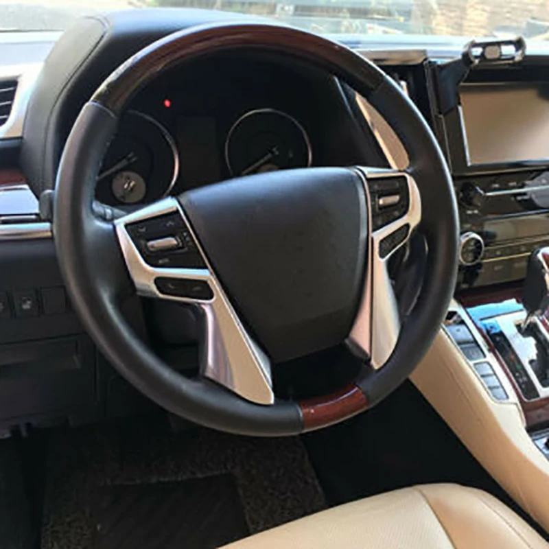 

for Toyota Alphard Vellfire 30 2015-2019 Car Steering Wheel Cover Trim Decor Frame Stickers Accessories