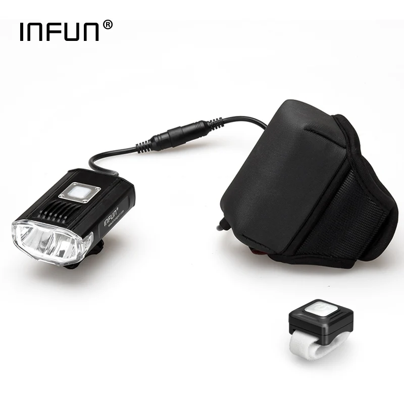 Велосипедный передний фонарь INFUN GT200 с дистанционным управлением 2200 люмен