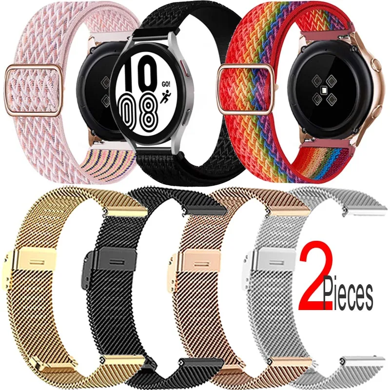 

Milanese Bracelet For Samsung Galaxy Watch 4 3 Classic 40mm 44mm 42mm 46mm 45mm 41mm Strap Nylon Watchband