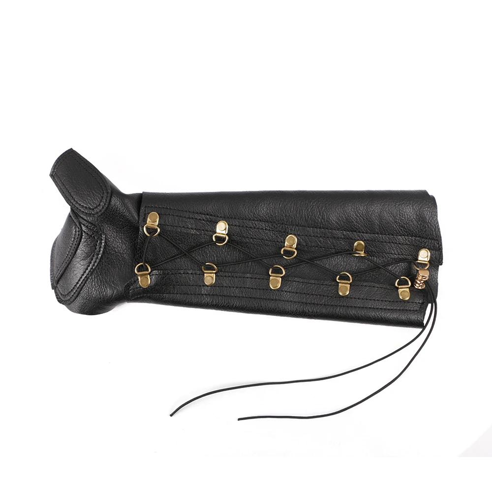 

Left Hand PU Leather Archery Arm and Hand Guard Forearm Protector Safety Protection Traditional Bow Outdoor Hunting Shooting
