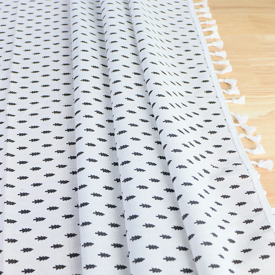 Цвет: белый черный простой полиэстер с геометрическим принтом смешанный хлопок