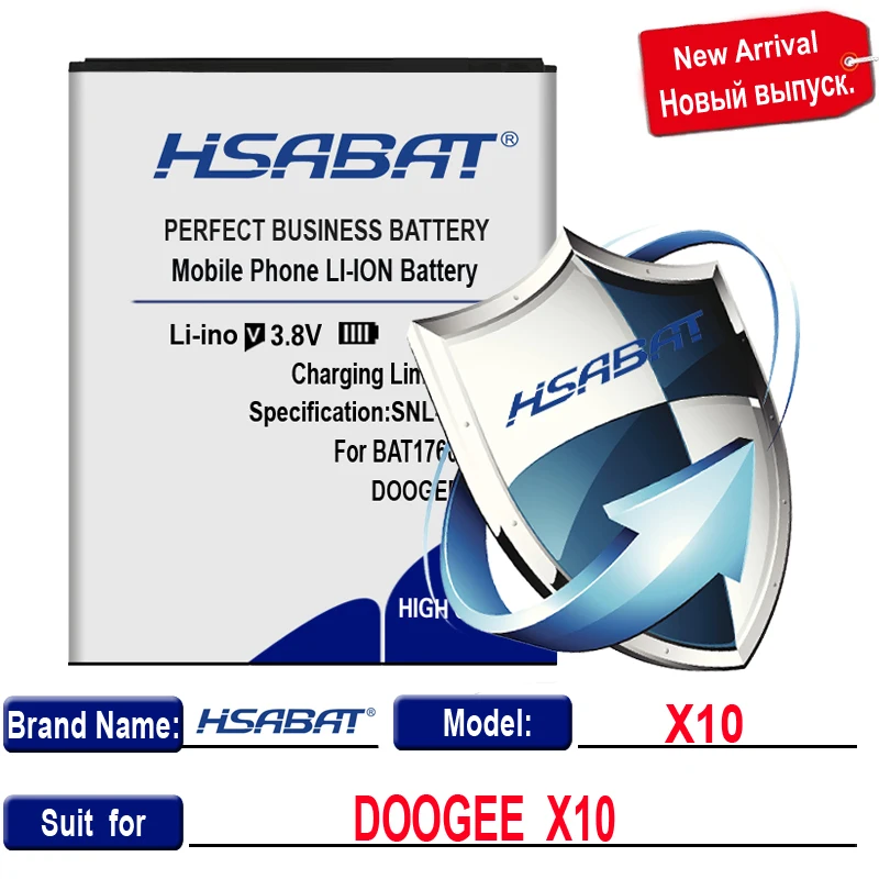 HSABAT BAT17603360 4600mAh Battery for Doogee X10 + tracking number | Мобильные телефоны и аксессуары