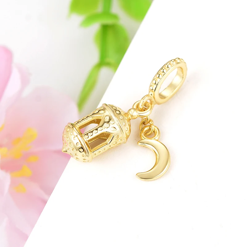 Женский браслет-Шарм из серебра 925 пробы с подвеской в виде замка | Украшения и