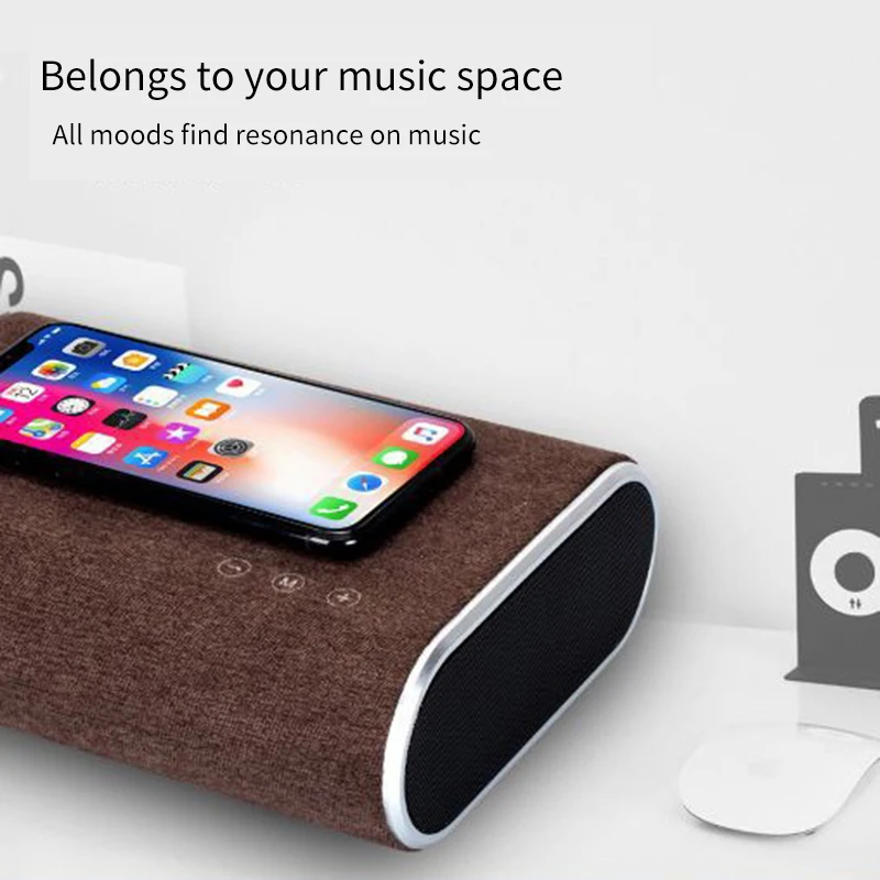 Bluetooth динамик сабвуфер Беспроводное зарядное устройство 3 в 1 для Xiaomi быстрое зарядное устройство для Iphone 11 Функция касания экрана power Bank