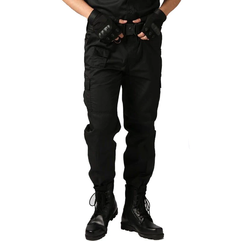 

Брюки-карго мужские тактические, тренировочные штаны в стиле милитари, джоггеры, повседневные штаны, спецназ, для походов, черные