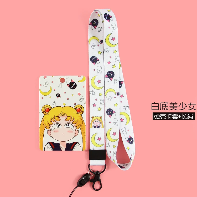 

Cartoon Anime Sailor Moon Chest Card Cosplay Badge Cute Sakura Pendant Necklace Key Chain Card Bag Gift