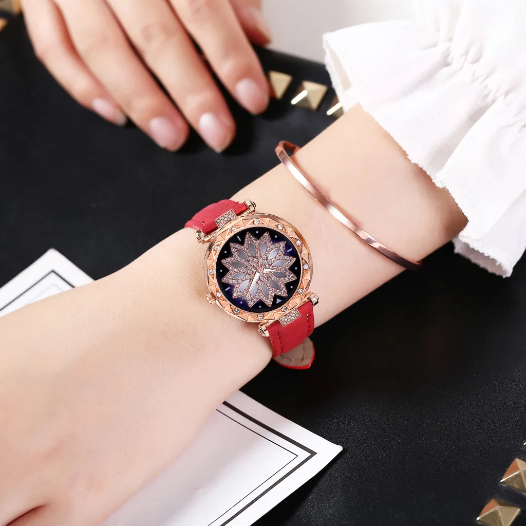 Часы Vansvar женские кварцевые под розовое золото роскошные повседневные наручные с