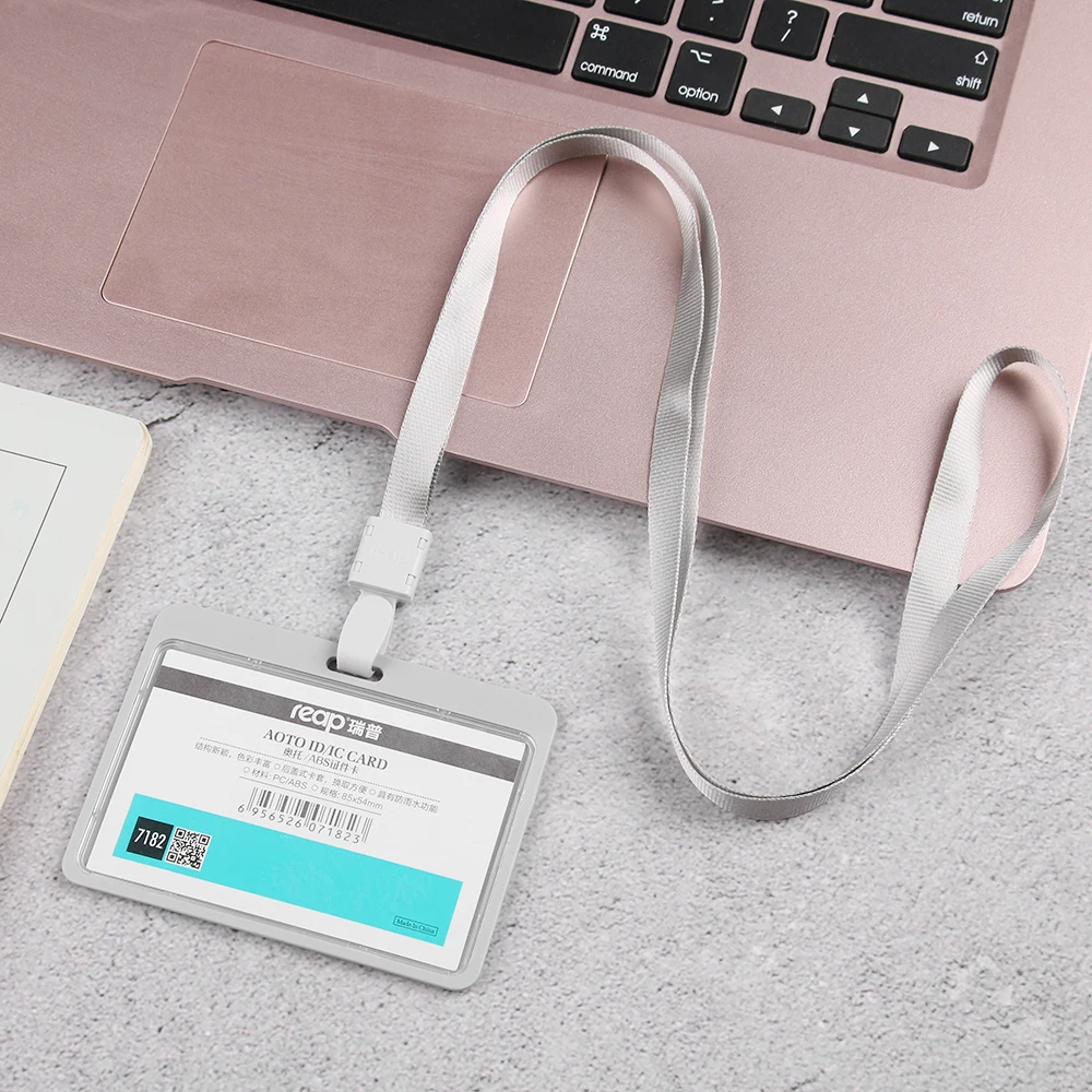 1 шт. Пластиковые Держатели именных карточек для работы с веревочкой визитная карточка ID бейдж талреп держатель горячий вертикальный прочный ID Бизнес чехол