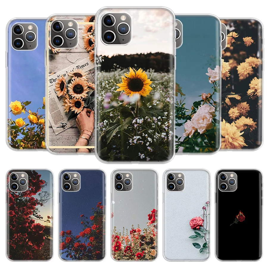 

Classic Painting Flower Aesthetic Cover Phone Case For iPhone 13 12 11 Pro 7 6 X 8 6S Plus XS MAX + XR Mini SE 5S Coque Shell