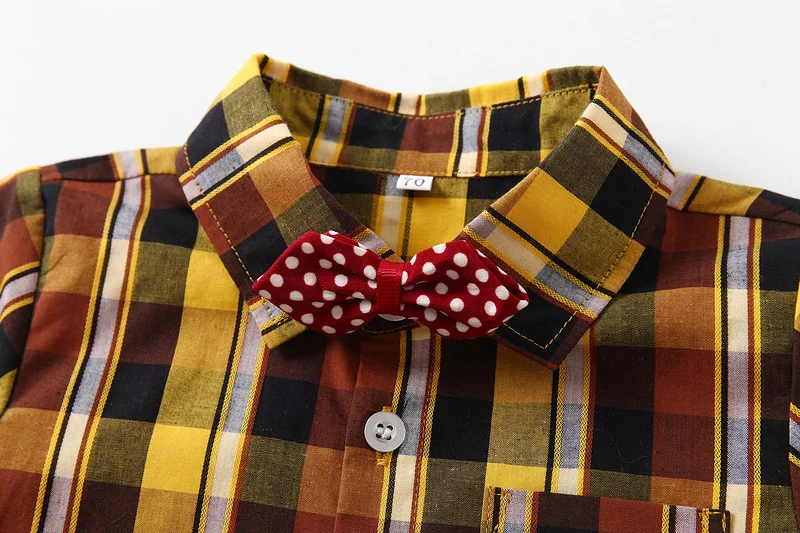 Children Boys Bowknot Clothes Set Baby Gentleman High Quality T-shirt + Jeans Pants Toddler Boy Clothing Children's Rom | Детская