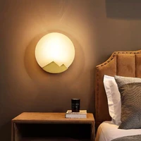 wall lamp post modern light luxury living room bedroom naturalmarble lamp e14 modern simple hotel guest room copper led lighting