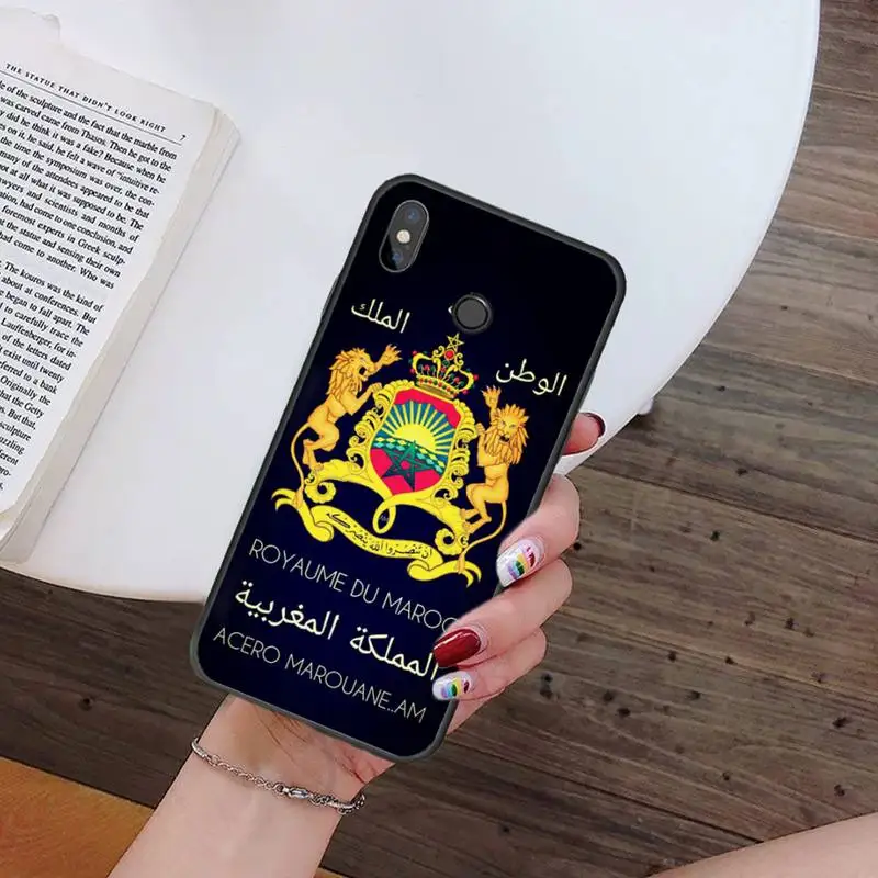

Morocco Flag Coat Of Arms Symbol Phone Case For Xiaomi Redmi note 7 8 9 t k30 max3 9 s 10 pro lite