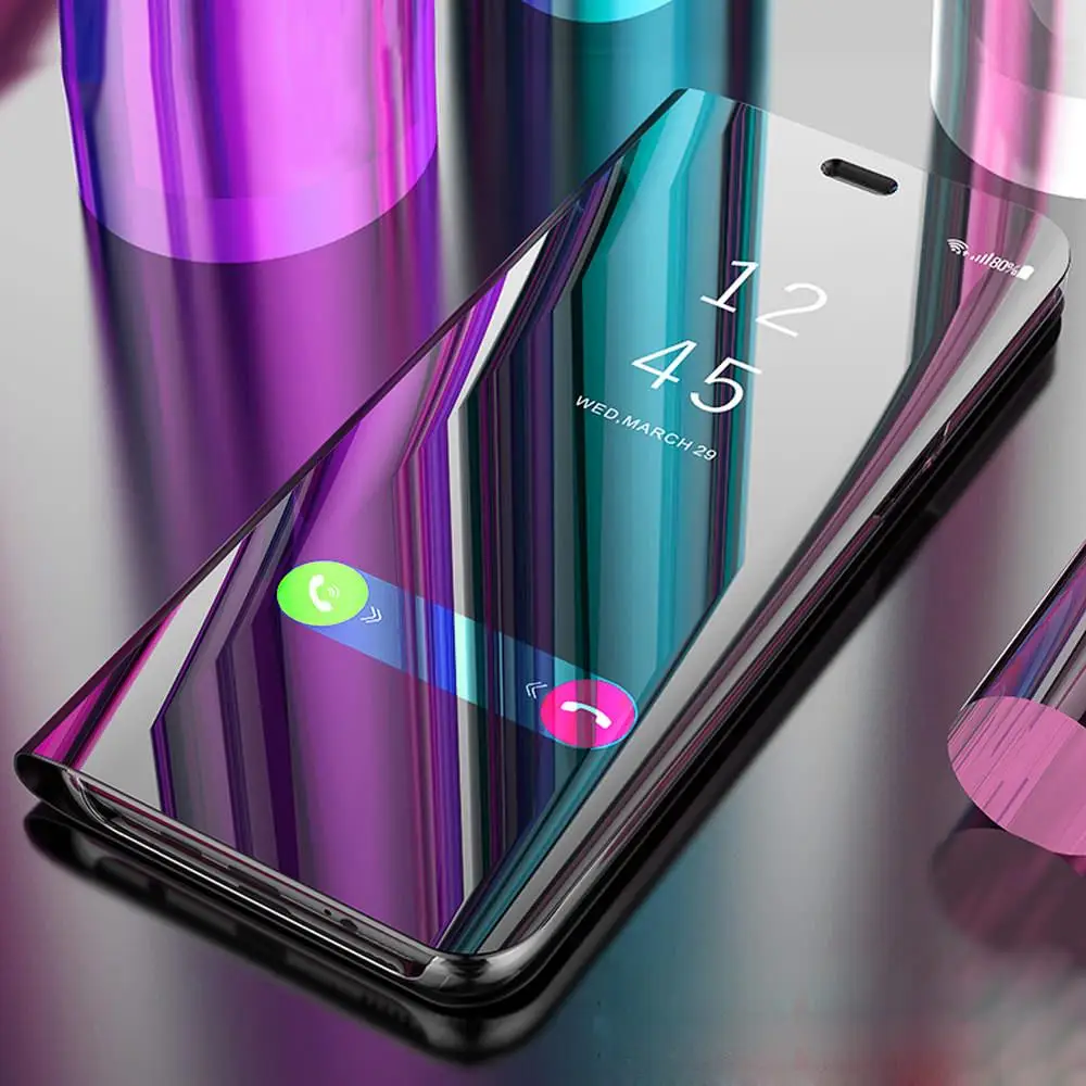 Премиум прозрачный умный чехол для Samsung S10 5G S10e S9 Plus Note9 Note8 S7 edge флип кожаный