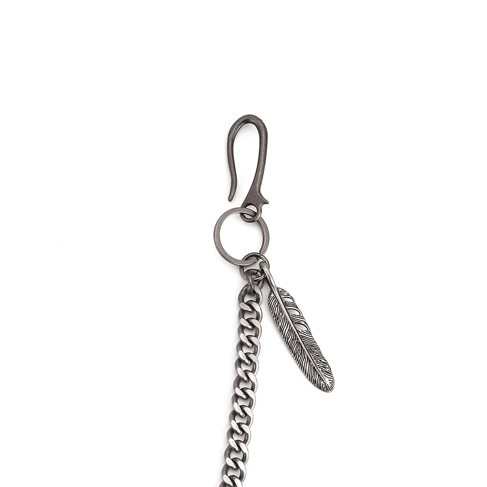 Тяжелый металлический поясной кошелек для байкеров цепь мужчин серебряный