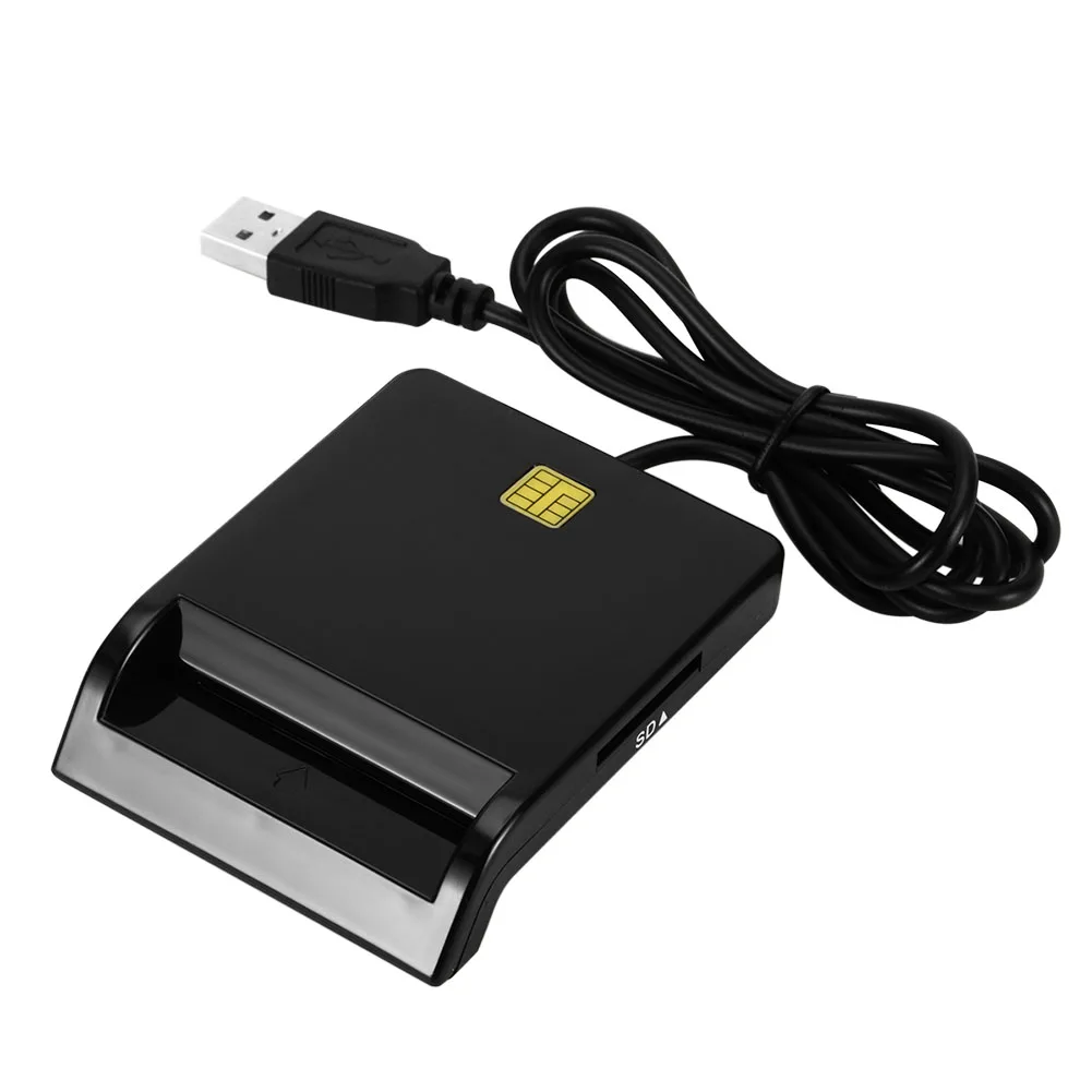 

Bank Office USB Smart Card Reader SIM Bank Card Reader IC ID 608 Working Ornaments TF Card Reader for MacOS Win OS