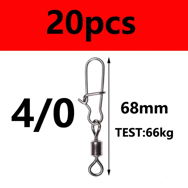 20pcs size 410 30 Вт, 20 штук морской рыбалки разъем Вращающийся шарнир из кирпечей из глины пин быстрые кнопки зажимы для рыболовной приманки рыболовные аксессуары для снаряжения - Цвет: 20pcs size 410