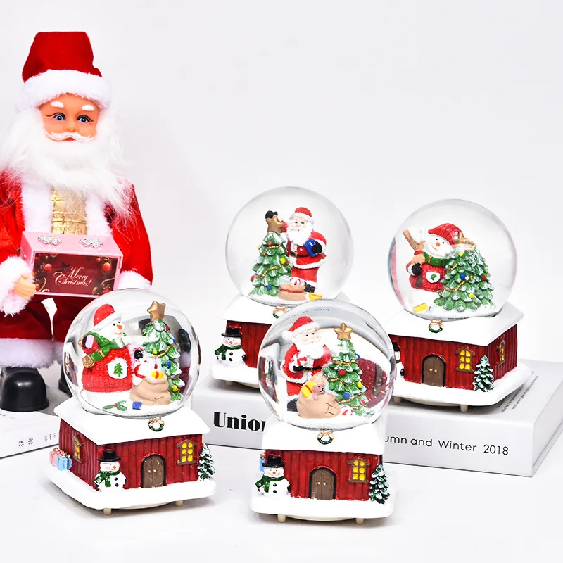 Полимерная коробка хрустальный шар снежный стеклянные огни Рождество подарки