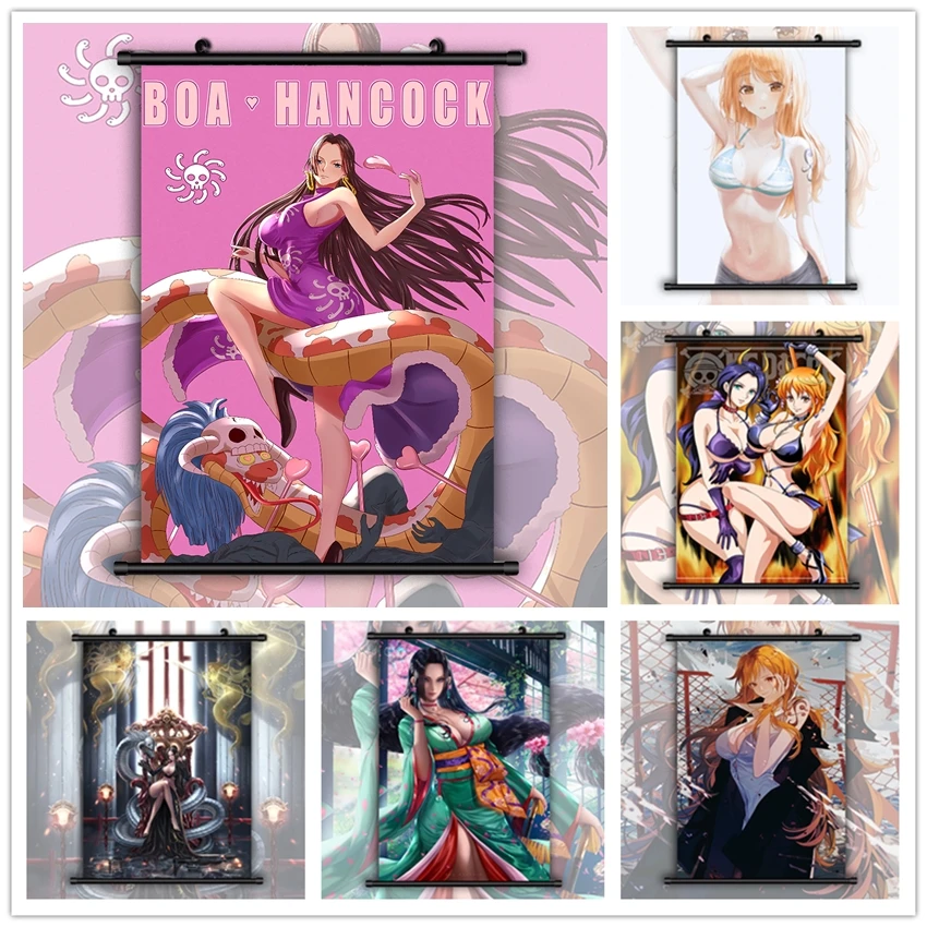 

One Piece Nami Nico Robin Boa Hancock HD Print Wall Poster Scroll