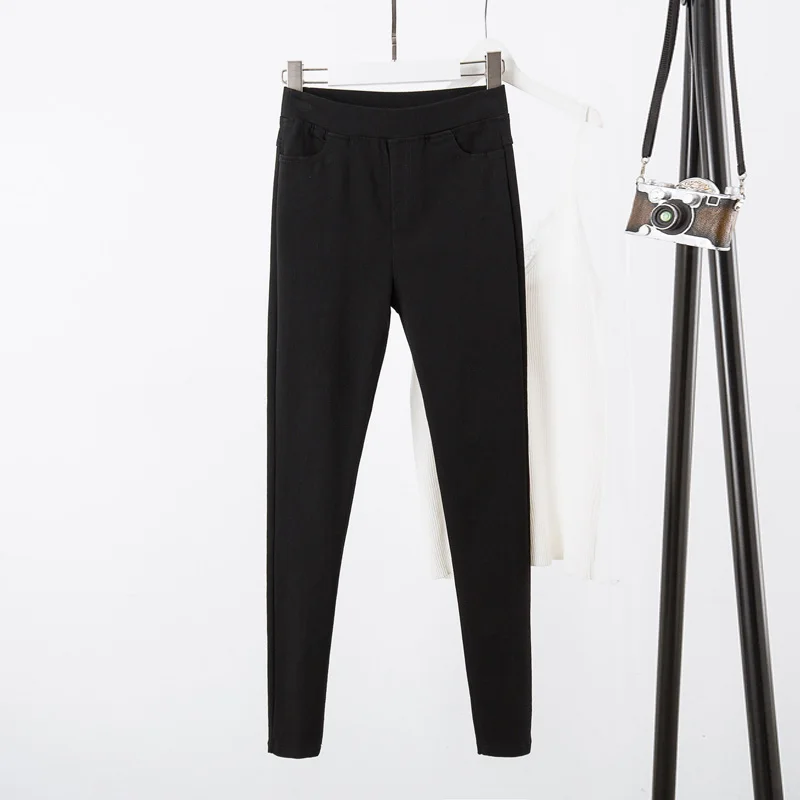 

Fat Size Female Dress Fat Sister Fashionable Slim Elastic Bottom Pants Female Shoes In Autumn 2019