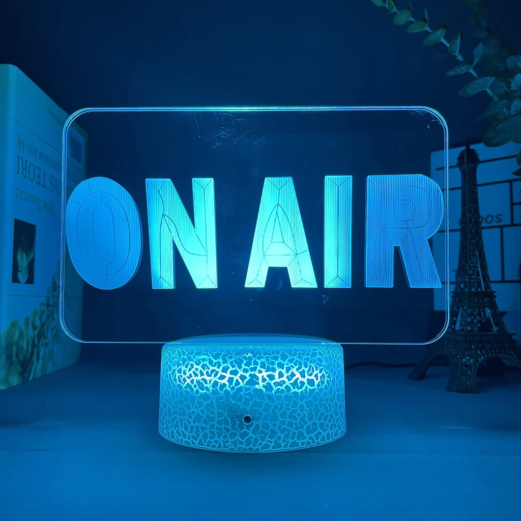 3D ночник с логотипом на воздушной консоли игровая комната настольная установка