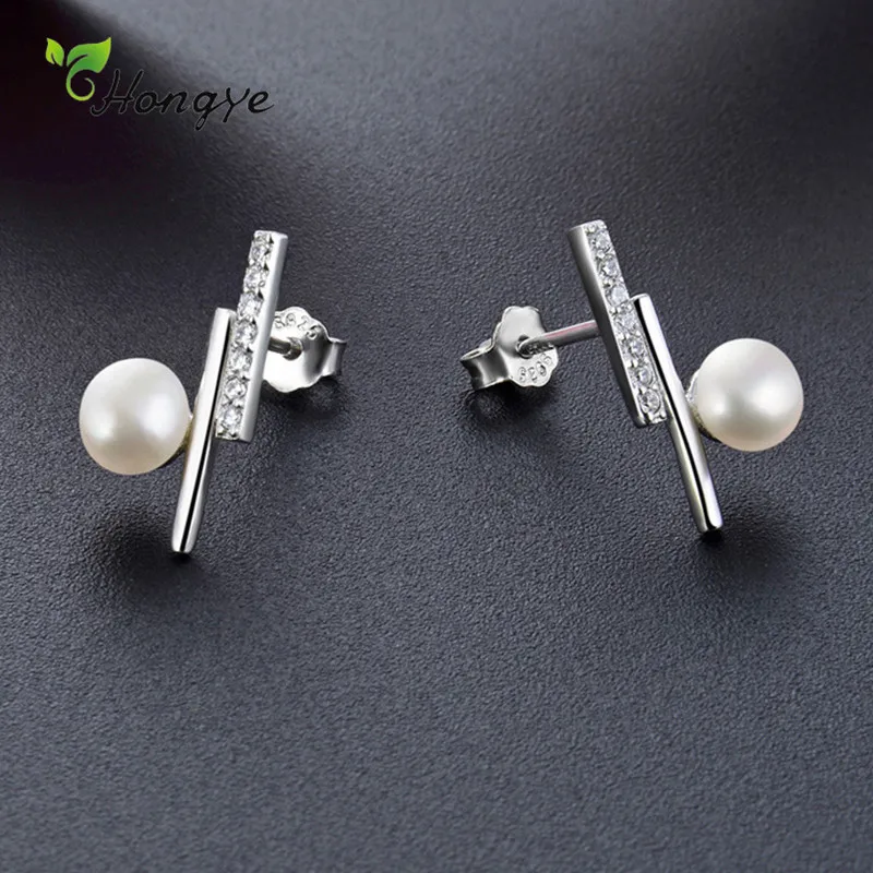 

Женские серьги-гвоздики из серебра 925 пробы с натуральным жемчугом