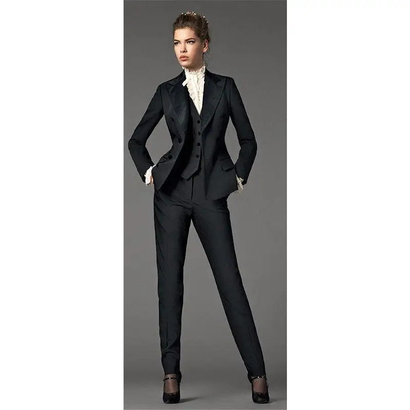 Women's Slim Fit Suit Jacket Women's Fashion Black Ladies Formal Wear Business Office Uniform Interview Tuxedo Customized Size