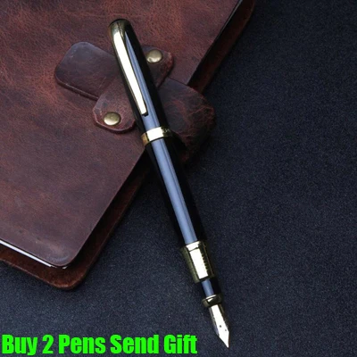 Fountain Pen Hero 1000 металлическая брендовая перьевая ручка Роскошный бизнес подарок ручка для письма чернила купить 2 ручки отправить подарок - Цвет: Fountain Pen