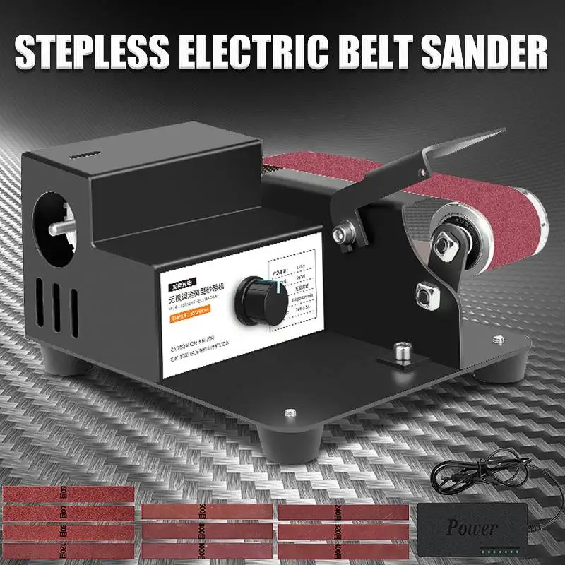 

250W Electric Belt Machine DIY Sander Polisher Grinding Machine Portable Metal Belt Sander Edges Sharpener Machine Belt Grinder