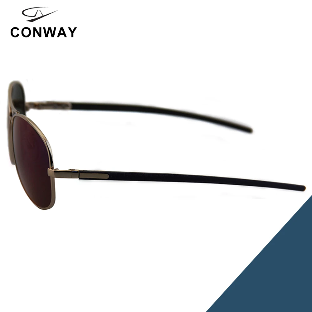 Conway, легкие солнцезащитные очки, поляризационные, для мужчин, классические, Военный стиль, пилот, солнцезащитные очки, УФ-защита, мужские очки для вождения